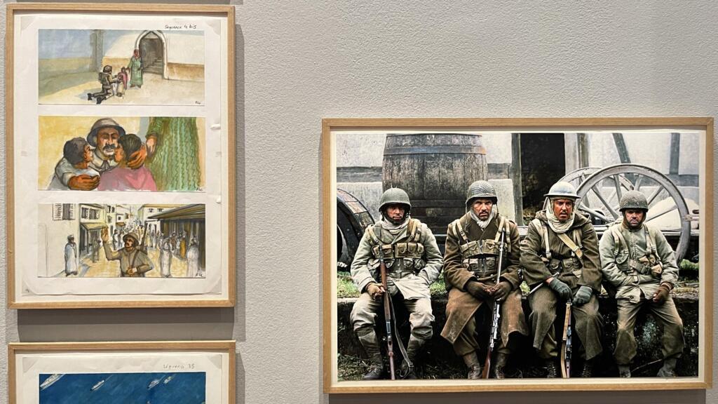 Vue de l’exposition « Une histoire du cinéma français. Héritages maghrébins », au Musée national de l’histoire de l’immigration à Paris.