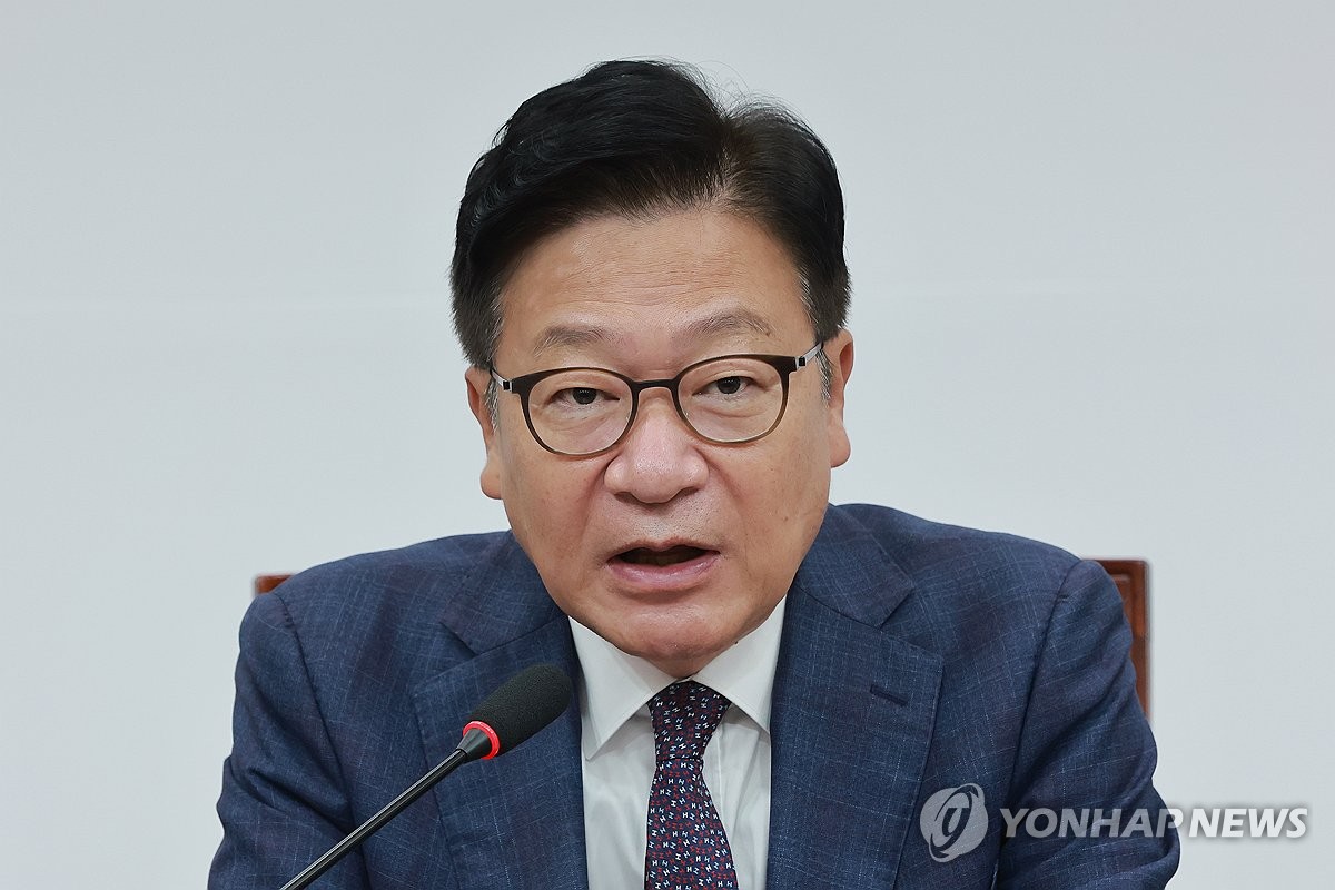국민의힘 최고위원회의 발언하는 정점식 원내대표