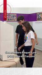 Governadora Raquel Lyra (PSD) vota em Caruaru
