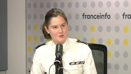 Agathe Foucault, porte-parole de la police nationale, invitée de franceinfo vendredi 30 octobre. (franceinfo)